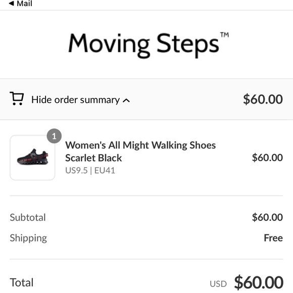 NEVER WORN All Might Walking Shoes in black and red - Picture 6 of 6